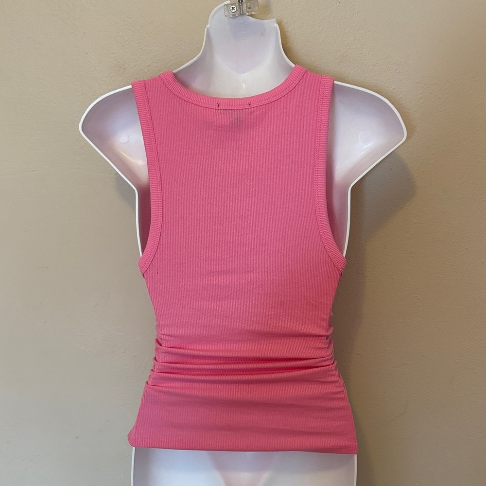 wild fable Bright Pink Ribbed Tank with Daisy Accent - Picture 4 of 4